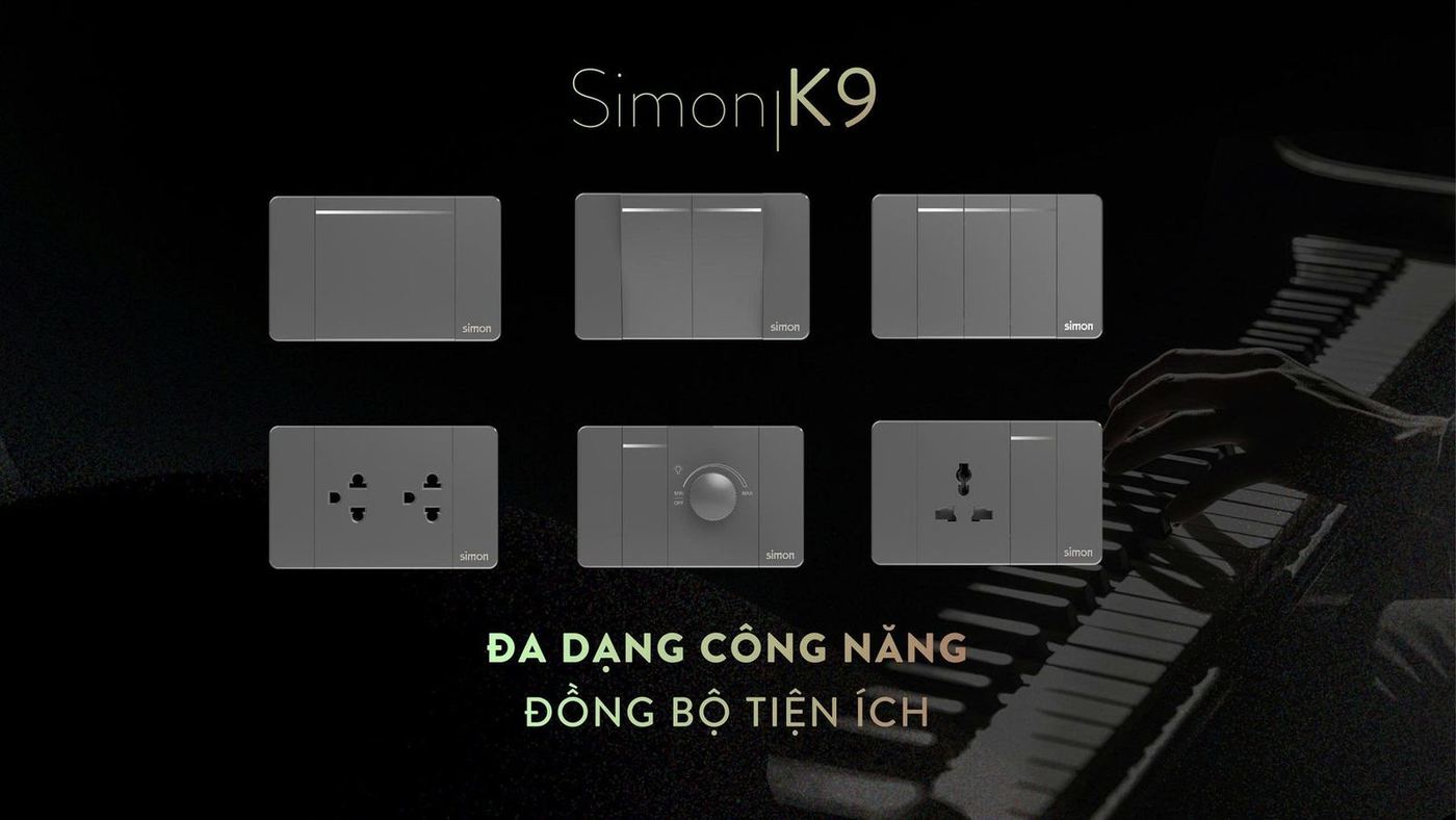 Công tắc – ổ cắm K9, đa dạng công năng