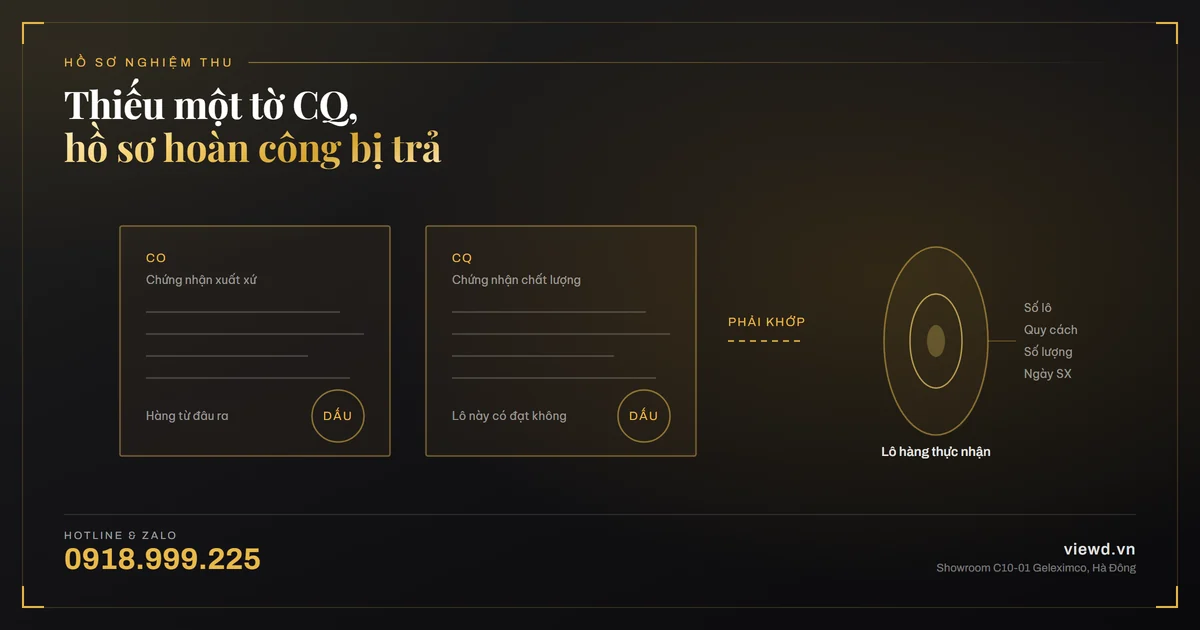 Thiếu một tờ CQ, hồ sơ hoàn công bị trả về: CO và CQ là gì, cần đủ giấy gì